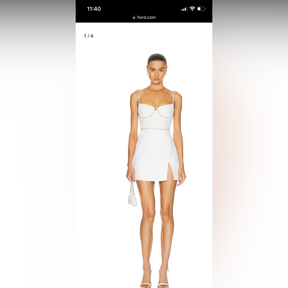 Self-portrait lace bodice mini dress